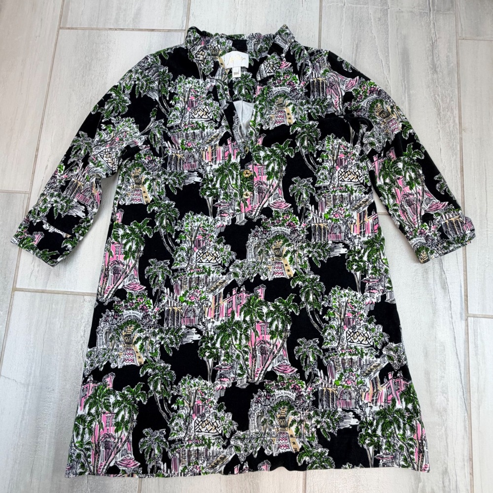 Lilly Pulitzer Simona Dress Onyx PB Anniversary Toile Large